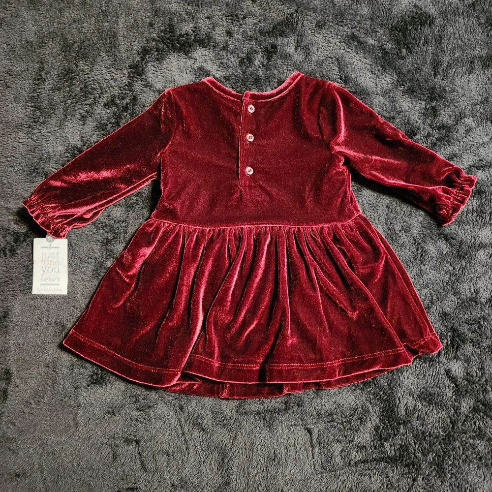 Just One You By Carter's 6 Month Velvet Long Sleeve Dress with Diaper Cover